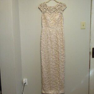 Adrianna Papell  Lace Maxi Size 6 Wedding Formal
